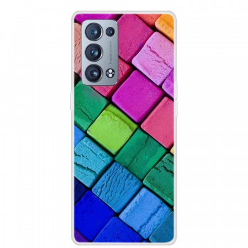 Capa Para Oppo Reno 6 Pro 5G Blocos Coloridos