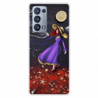 Capa Para Oppo Reno 6 Pro 5G Mulher No Mar