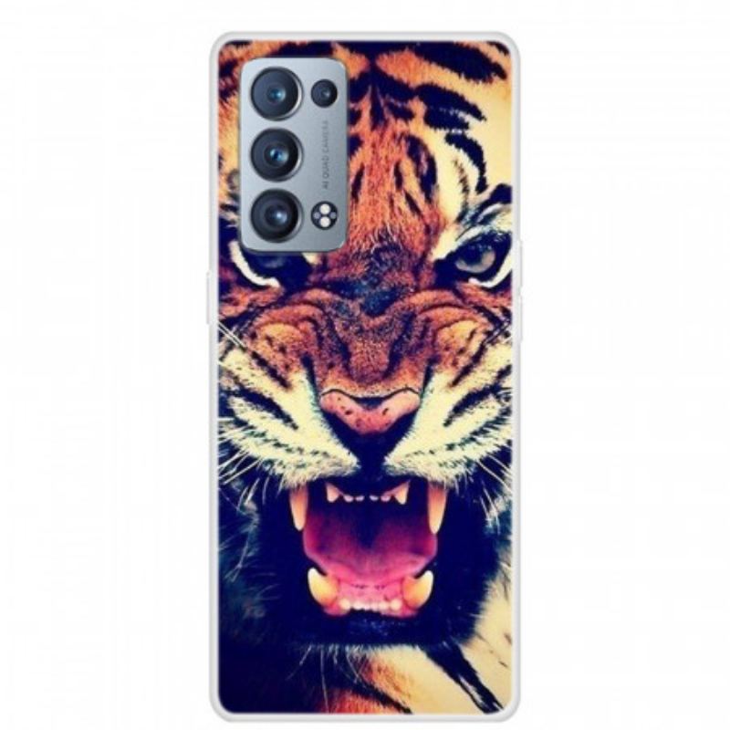 Capa Para Oppo Reno 6 Pro 5G Tigre Frontal