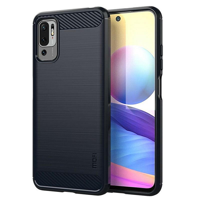 Capa De Celular Para Xiaomi Redmi Note 10 5G Fibra De Carbono Escovada Mofi