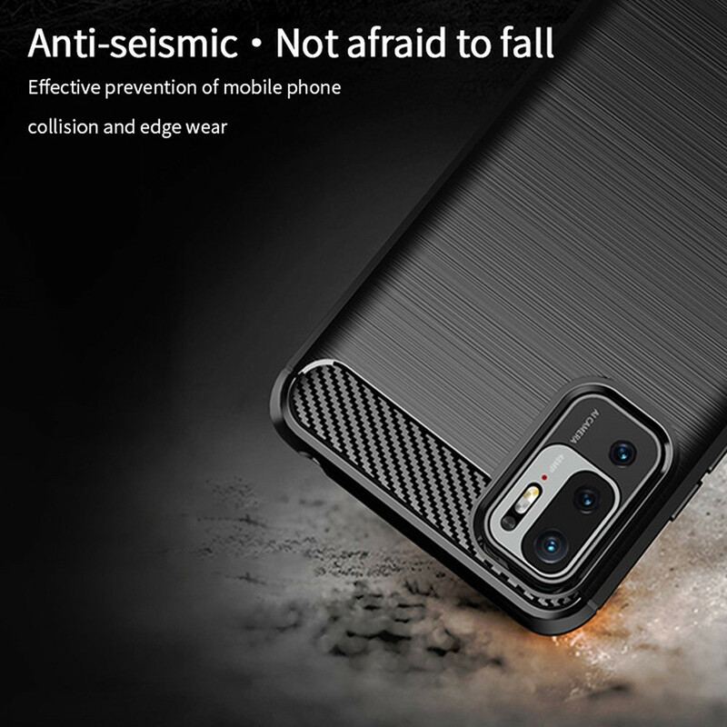 Capa De Celular Para Xiaomi Redmi Note 10 5G Fibra De Carbono Escovada Mofi