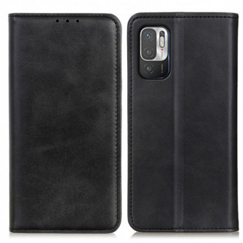 Capa De Celular Para Xiaomi Redmi Note 10 5G Flip Couro Rachado