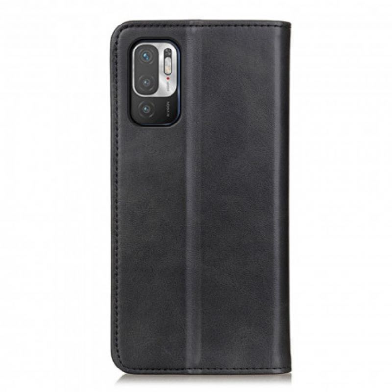 Capa De Celular Para Xiaomi Redmi Note 10 5G Flip Couro Rachado