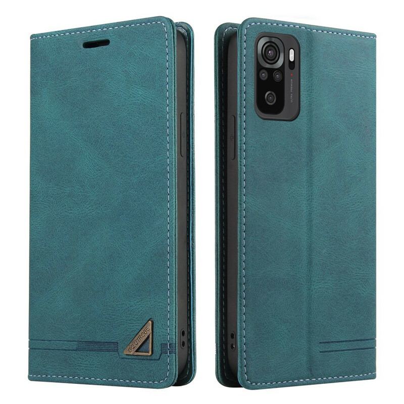 Capa De Celular Para Xiaomi Redmi Note 10 5G Flip Couro Sintético Gq.utrobe