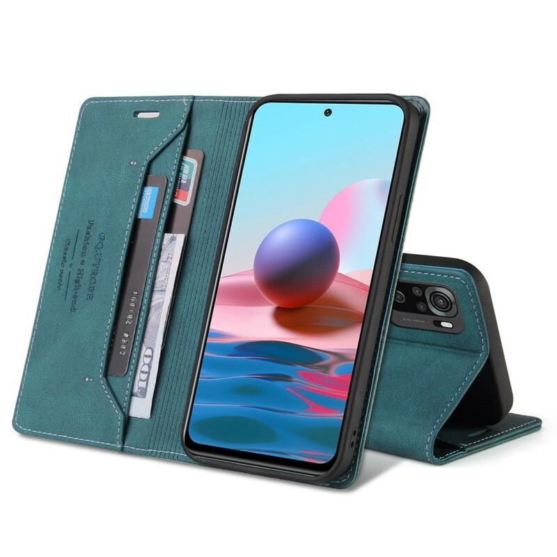 Capa De Celular Para Xiaomi Redmi Note 10 5G Flip Couro Sintético Gq.utrobe