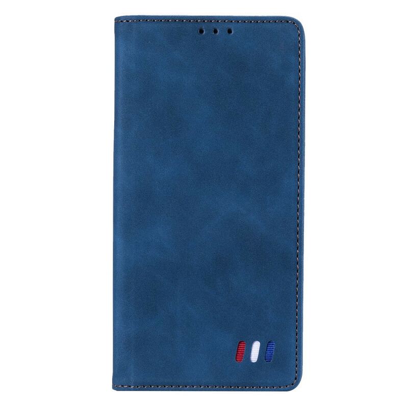 Capa De Celular Para Xiaomi Redmi Note 10 5G Flip Estilo De Couro Tricolor