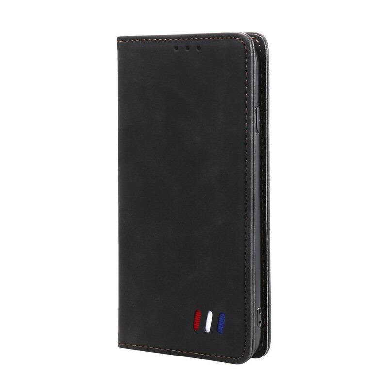 Capa De Celular Para Xiaomi Redmi Note 10 5G Flip Estilo De Couro Tricolor