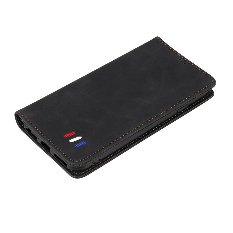 Capa De Celular Para Xiaomi Redmi Note 10 5G Flip Estilo De Couro Tricolor