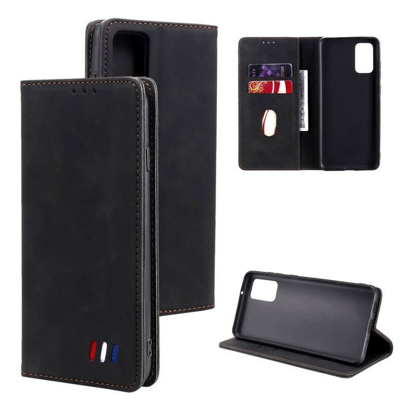 Capa De Celular Para Xiaomi Redmi Note 10 5G Flip Estilo De Couro Tricolor