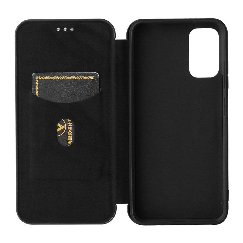 Capa De Celular Para Xiaomi Redmi Note 10 5G Flip Fibra De Carbono Colorida