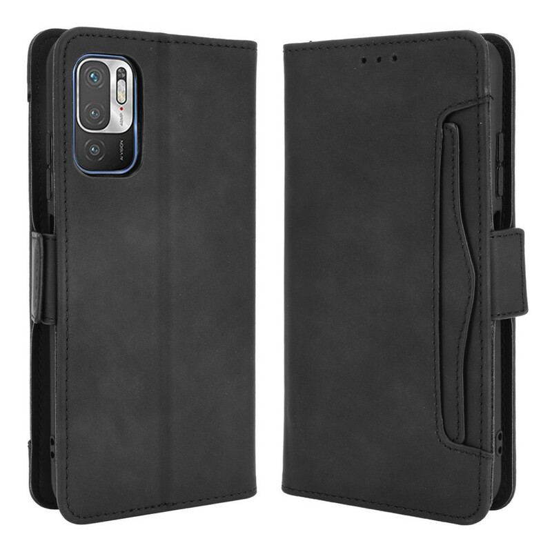 Capa De Couro Para Xiaomi Redmi Note 10 5G Cartões Múltiplos