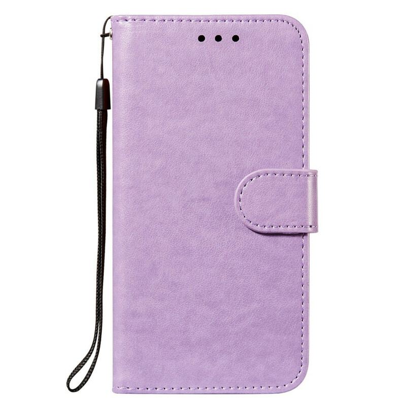 Capa De Couro Para Xiaomi Redmi Note 10 5G Design De Couro Com Alça