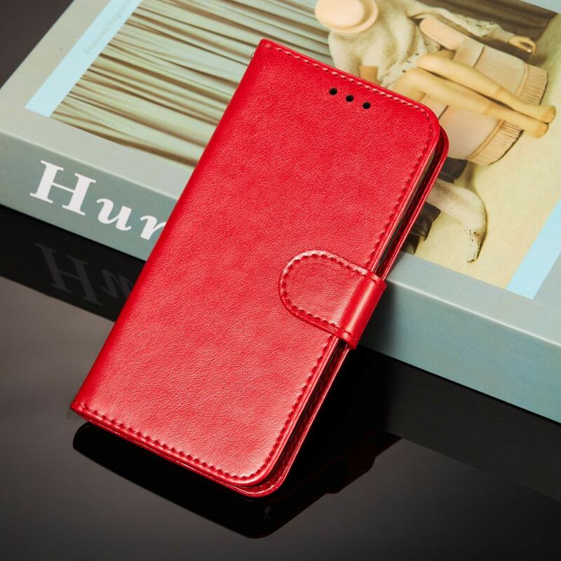 Capa De Couro Para Xiaomi Redmi Note 10 5G Design De Couro Com Alça