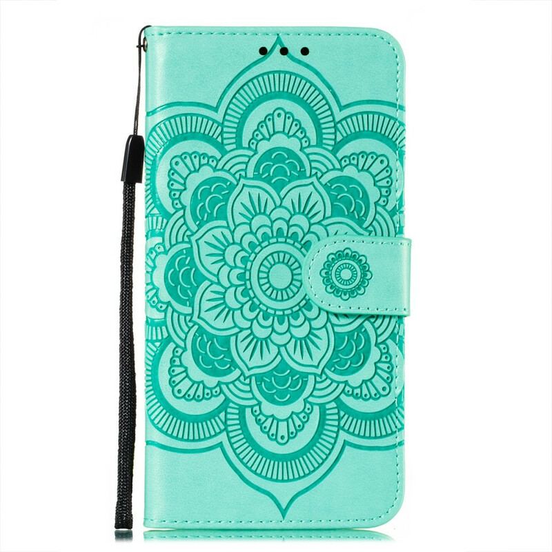 Capa De Couro Para Xiaomi Redmi Note 10 5G Mandala Completa