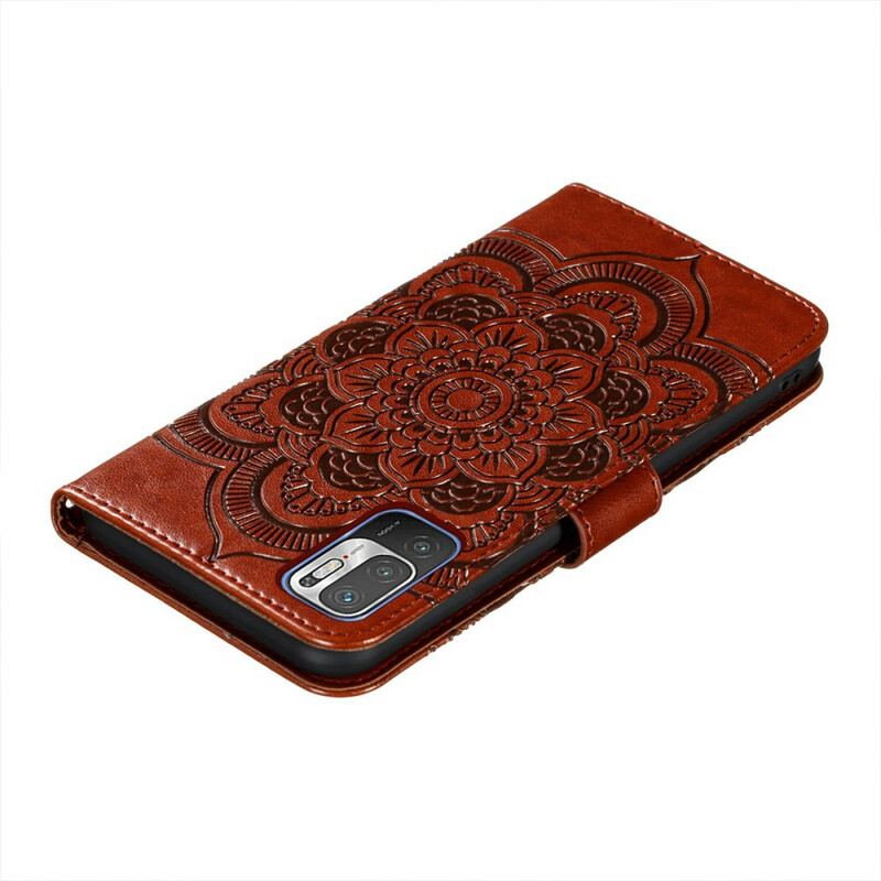 Capa De Couro Para Xiaomi Redmi Note 10 5G Mandala Completa