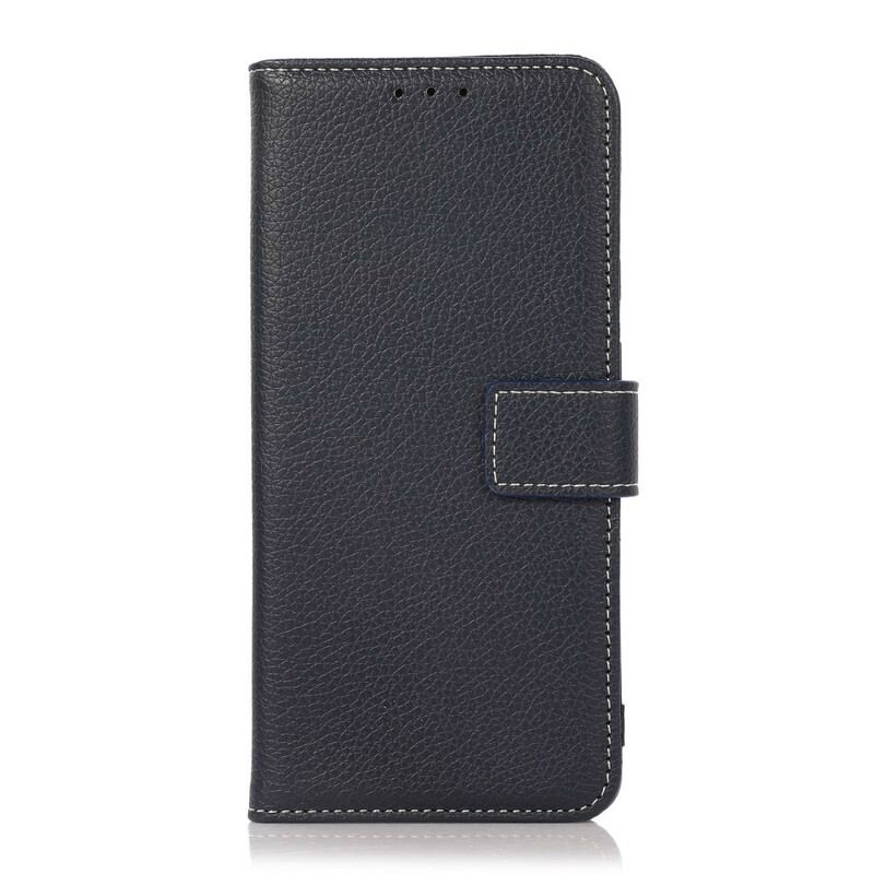 Capa Em Pele Para Xiaomi Redmi Note 10 5G Textura Lichia