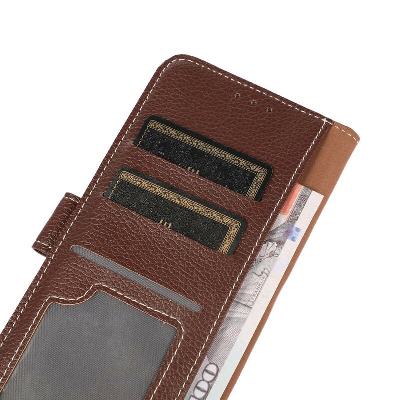 Capa Em Pele Para Xiaomi Redmi Note 10 5G Textura Lichia