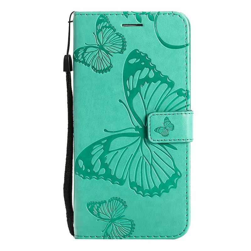 Capa Flip Para Xiaomi Redmi Note 10 5G Borboletas Gigantes