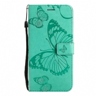 Capa Flip Para Xiaomi Redmi Note 10 5G Borboletas Gigantes