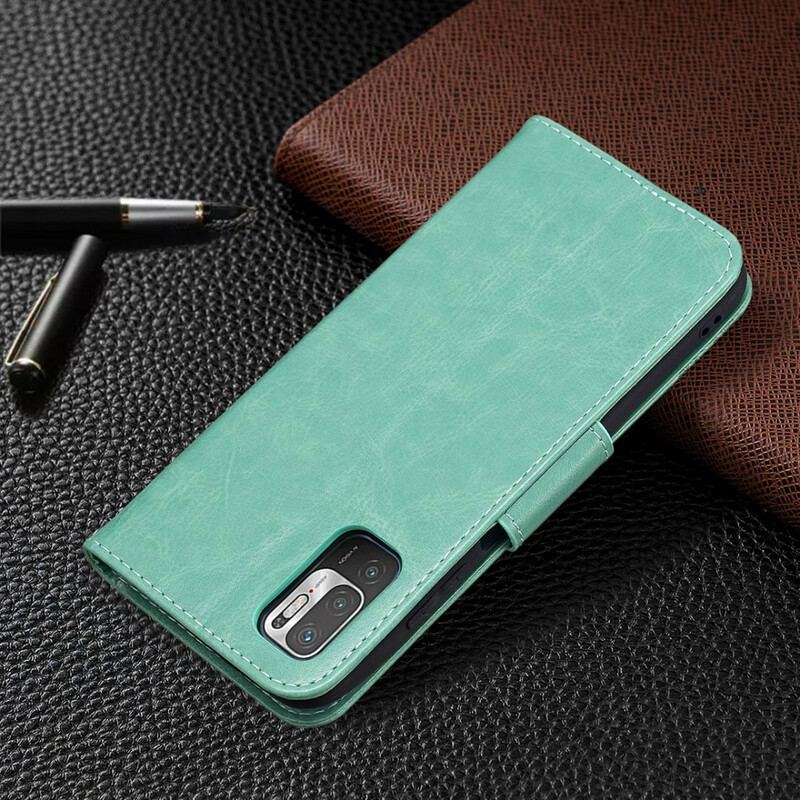 Capa Flip Para Xiaomi Redmi Note 10 5G De Cordão Strappy Estampado Borboletas