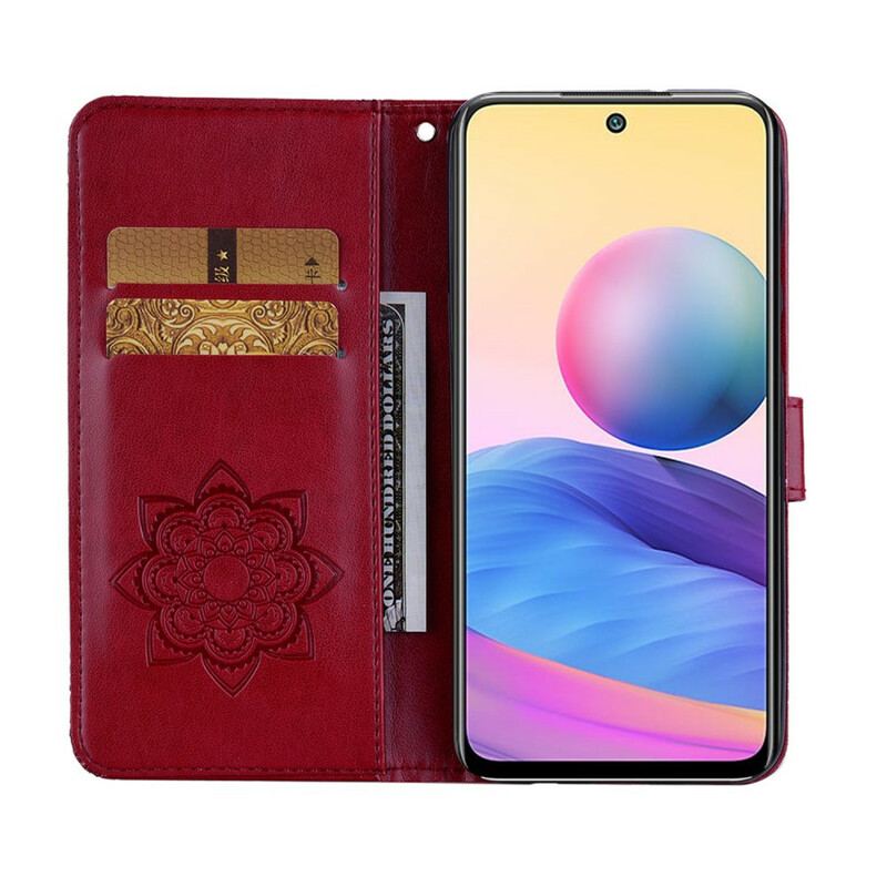 Capa Flip Para Xiaomi Redmi Note 10 5G Coruja E Cordão