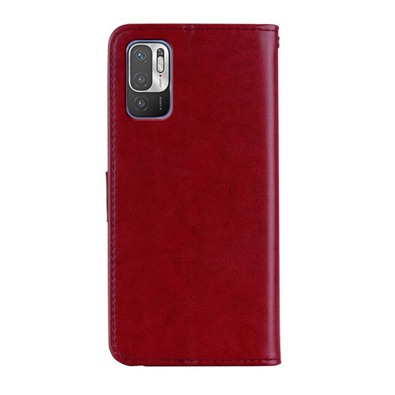 Capa Flip Para Xiaomi Redmi Note 10 5G Coruja E Cordão