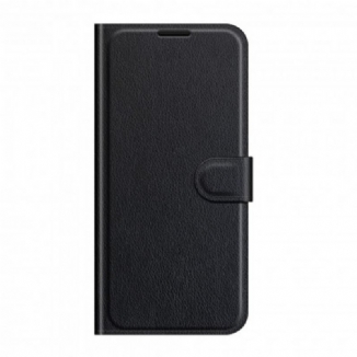 Capa Flip Para Xiaomi Redmi Note 10 5G Couro Falso Clássico