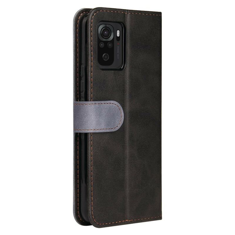 Capa Flip Para Xiaomi Redmi Note 10 5G Dois Tons