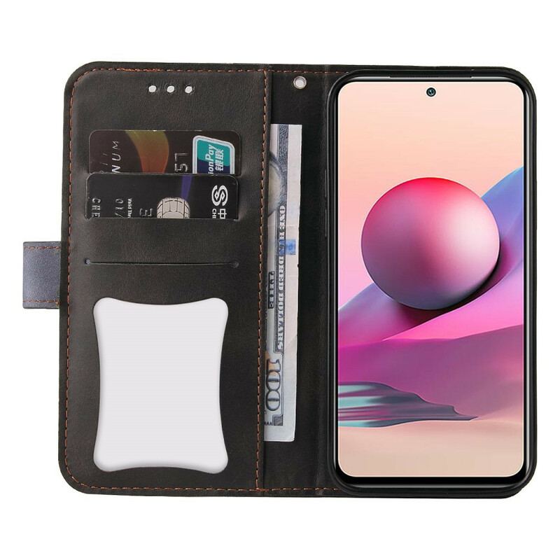 Capa Flip Para Xiaomi Redmi Note 10 5G Dois Tons