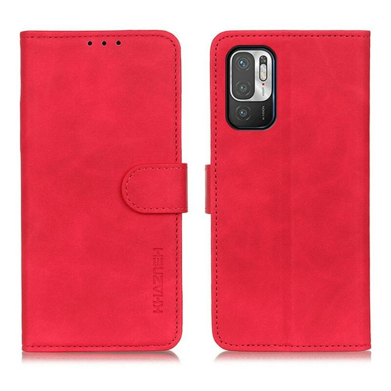 Capa Flip Para Xiaomi Redmi Note 10 5G Khazneh Efeito Couro