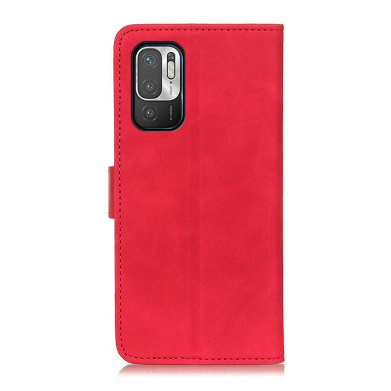 Capa Flip Para Xiaomi Redmi Note 10 5G Khazneh Efeito Couro