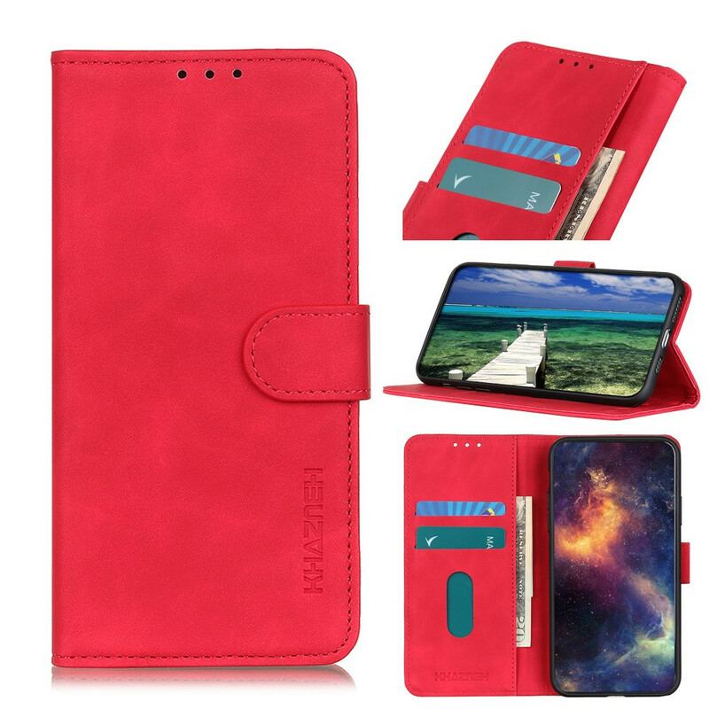 Capa Flip Para Xiaomi Redmi Note 10 5G Khazneh Efeito Couro