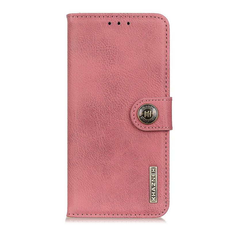 Capa Flip Para Xiaomi Redmi Note 10 5G Khazneh Retrô Split Couro Sintético