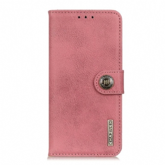 Capa Flip Para Xiaomi Redmi Note 10 5G Khazneh Retrô Split Couro Sintético