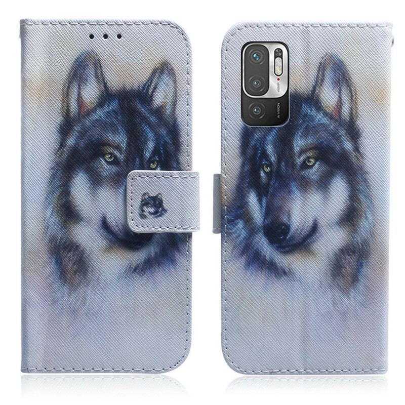 Capa Flip Para Xiaomi Redmi Note 10 5G Olhar Canino