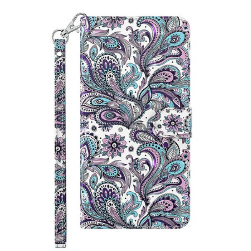 Capa Flip Para Xiaomi Redmi Note 10 5G Padrões De Flores