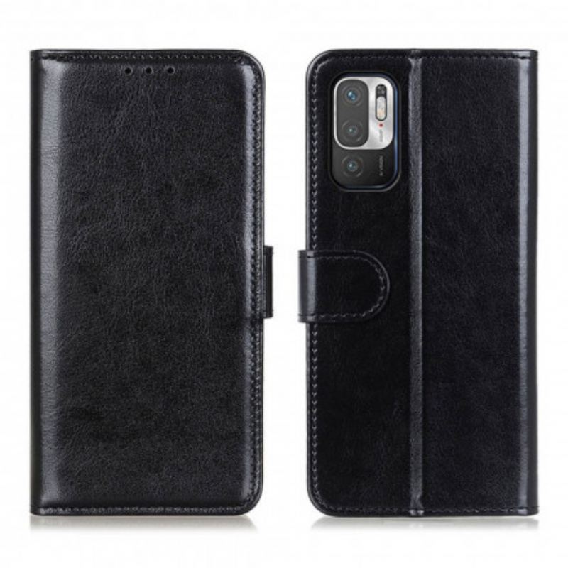 Capa Flip Para Xiaomi Redmi Note 10 5G Refinamento De Couro Sintético