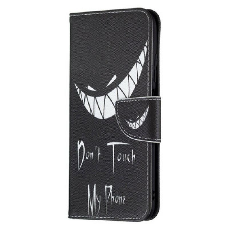 Capa Flip Para Xiaomi Redmi Note 10 5G Telefone Do Diabo