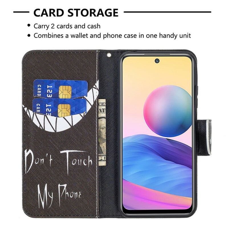 Capa Flip Para Xiaomi Redmi Note 10 5G Telefone Do Diabo