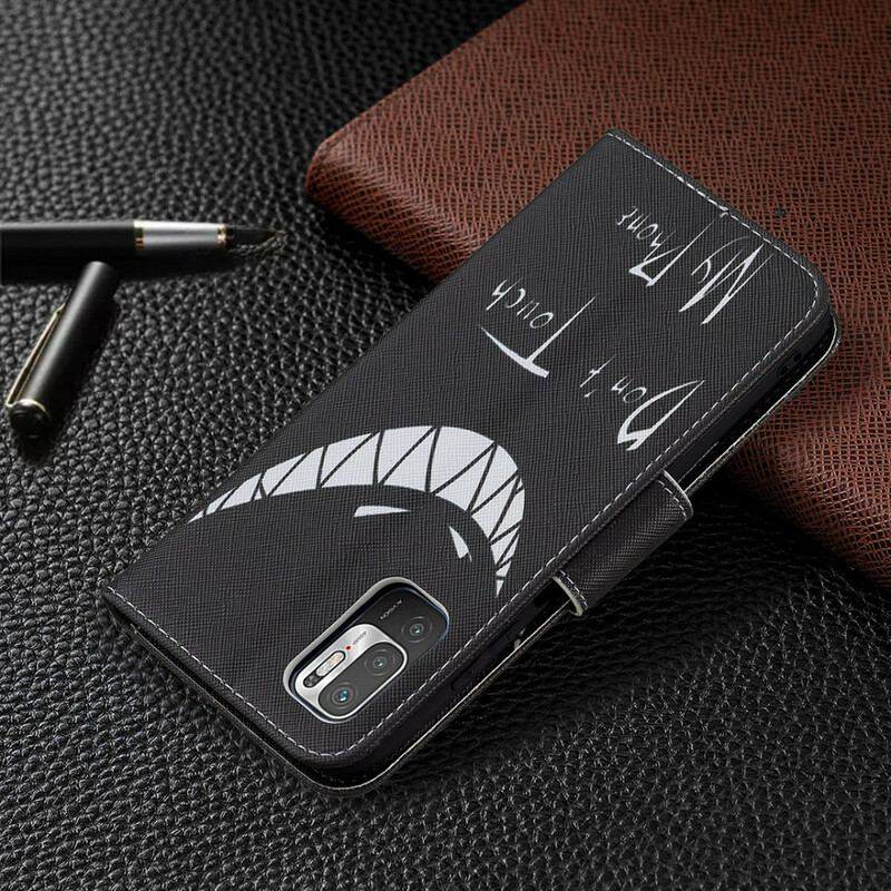 Capa Flip Para Xiaomi Redmi Note 10 5G Telefone Do Diabo