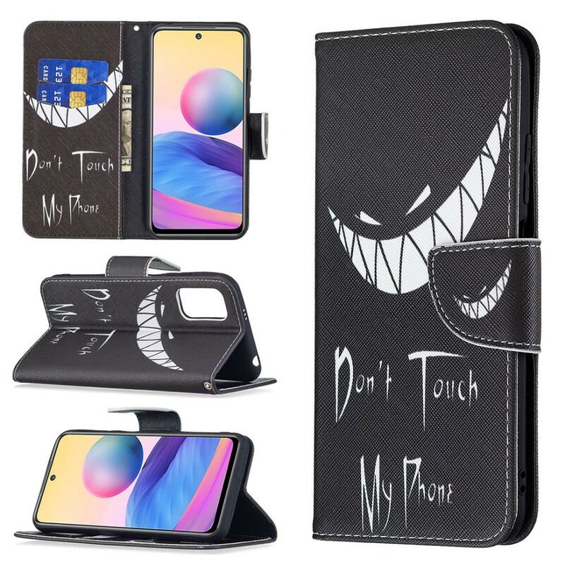 Capa Flip Para Xiaomi Redmi Note 10 5G Telefone Do Diabo