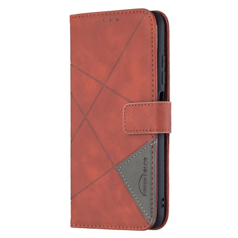 Capa Flip Para Xiaomi Redmi Note 10 5G Triângulos De Cores Binfen