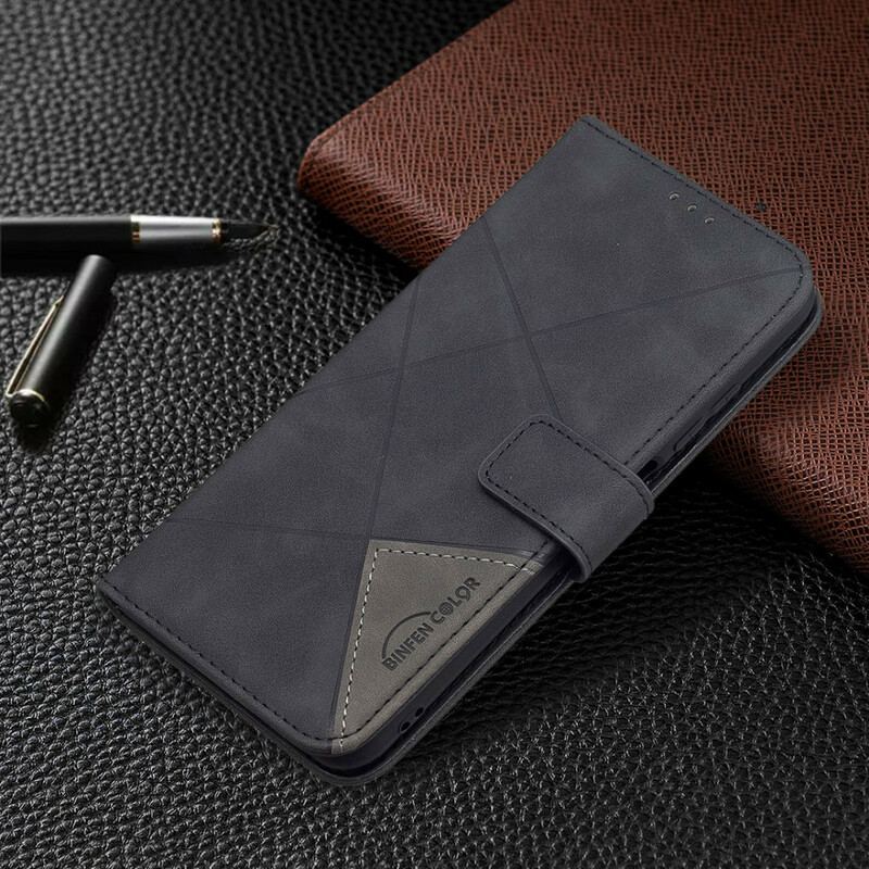 Capa Flip Para Xiaomi Redmi Note 10 5G Triângulos De Cores Binfen