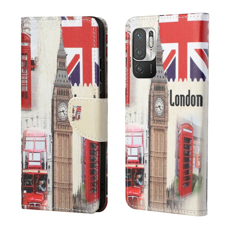 Capa Flip Para Xiaomi Redmi Note 10 5G Vida Em Londres