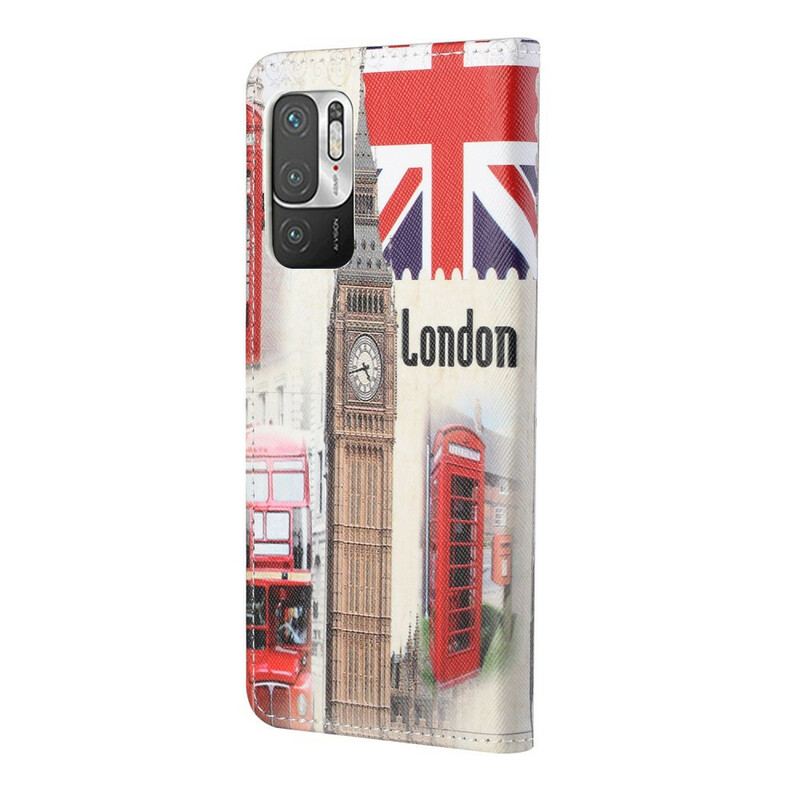 Capa Flip Para Xiaomi Redmi Note 10 5G Vida Em Londres