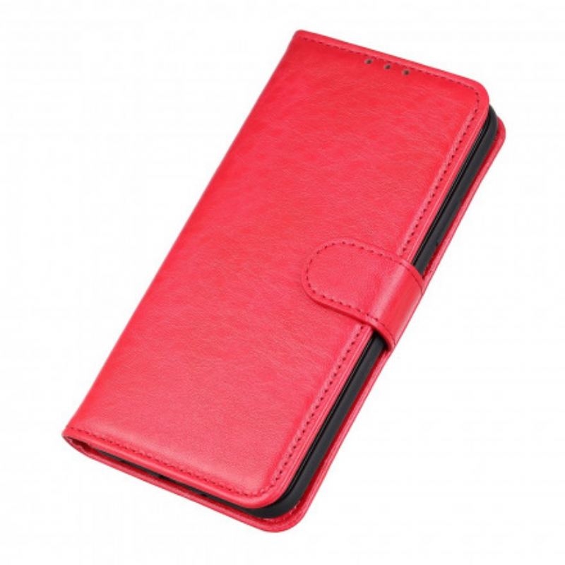 Capa Folio Para Xiaomi Redmi Note 10 5G Couro Sintético Texturizado