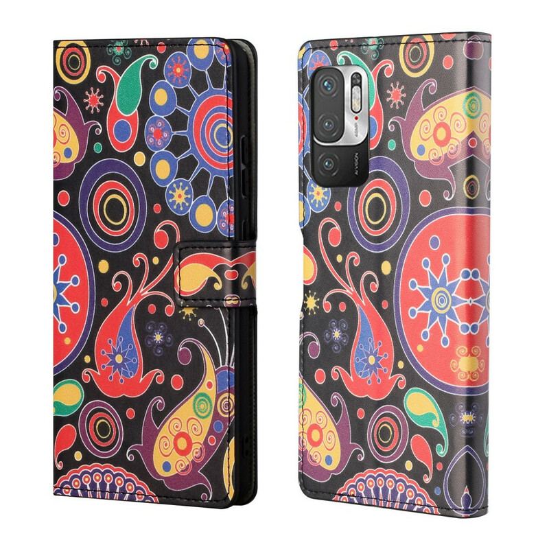 Capa Folio Para Xiaomi Redmi Note 10 5G Design Da Galáxia