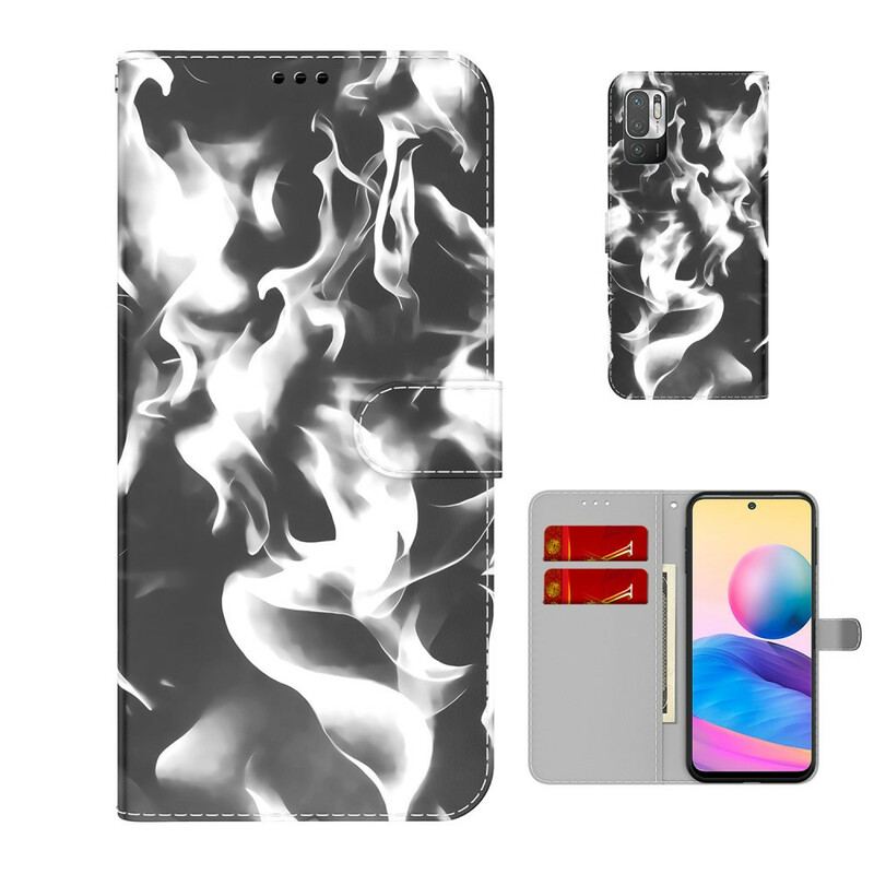 Capa Folio Para Xiaomi Redmi Note 10 5G Padrão Abstrato