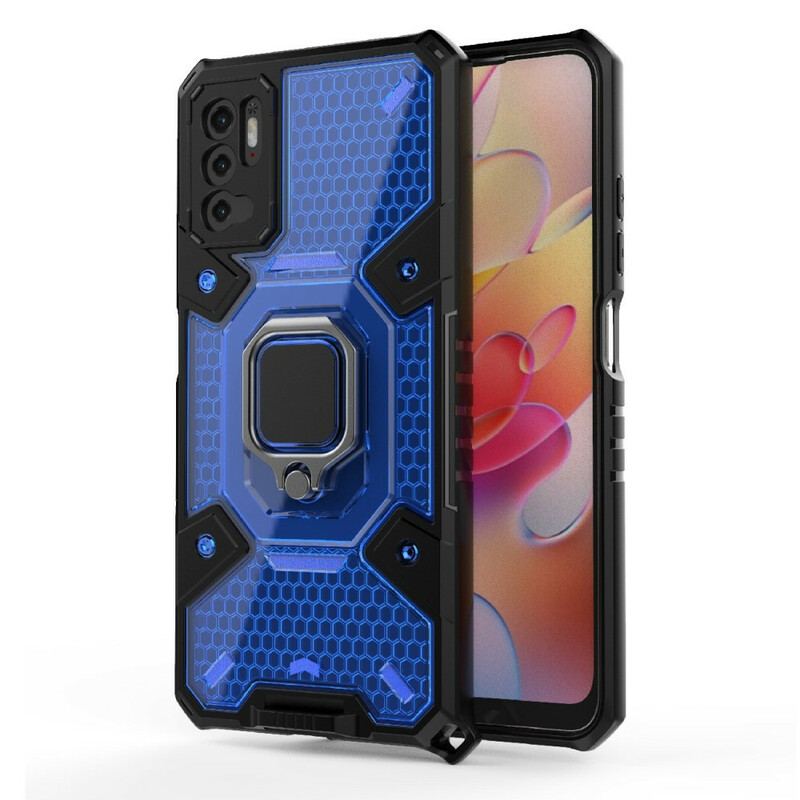 Capa Para Xiaomi Redmi Note 10 5G Favo De Mel Com Anel