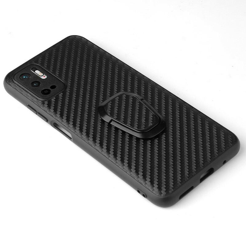 Capa Para Xiaomi Redmi Note 10 5G Suporte De Anel De Fibra De Carbono